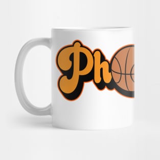 Phoenix AZ Retro Basketball Design Mug